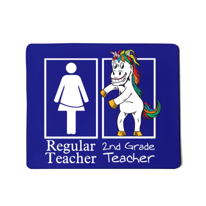 2Nd Grade Teacher Regular Unicorn Second Team Funny Gift Mousepad