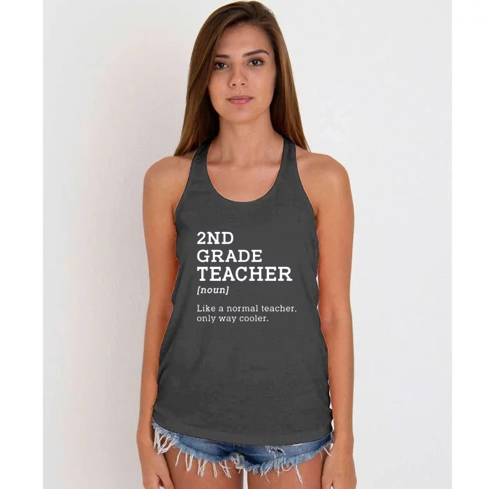 2nd Grade Teacher Idea For Second Grade Teacher Gift Women's Knotted Racerback Tank