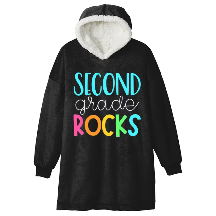 2nd grade teacher, second grade rocks Hooded Wearable Blanket