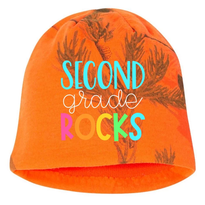 2nd grade teacher, second grade rocks Kati - Camo Knit Beanie