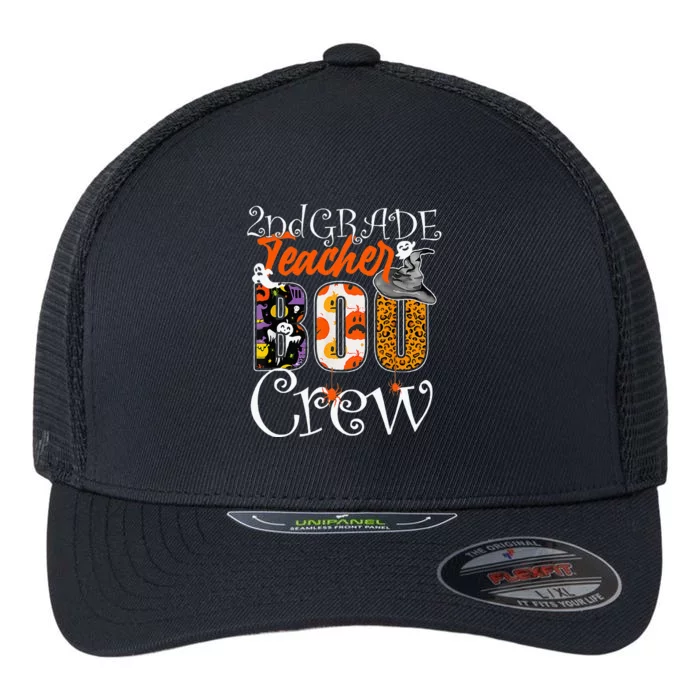 2nd Grade Teacher Boo Crew Halloween Second Grade Teacher Flexfit Unipanel Trucker Cap