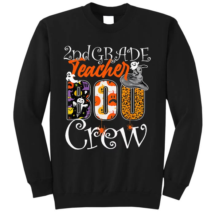 2nd Grade Teacher Boo Crew Halloween Second Grade Teacher Tall Sweatshirt