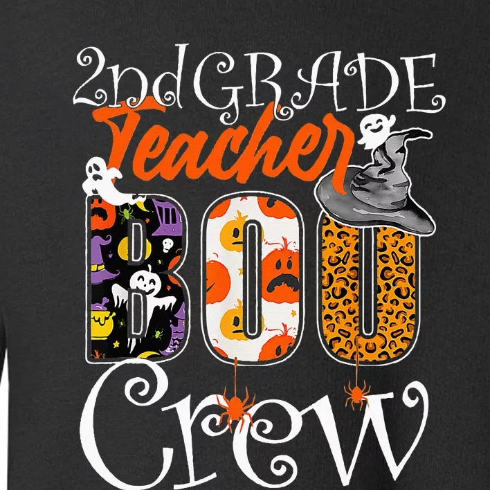 2nd Grade Teacher Boo Crew Halloween Second Grade Teacher Toddler Sweatshirt