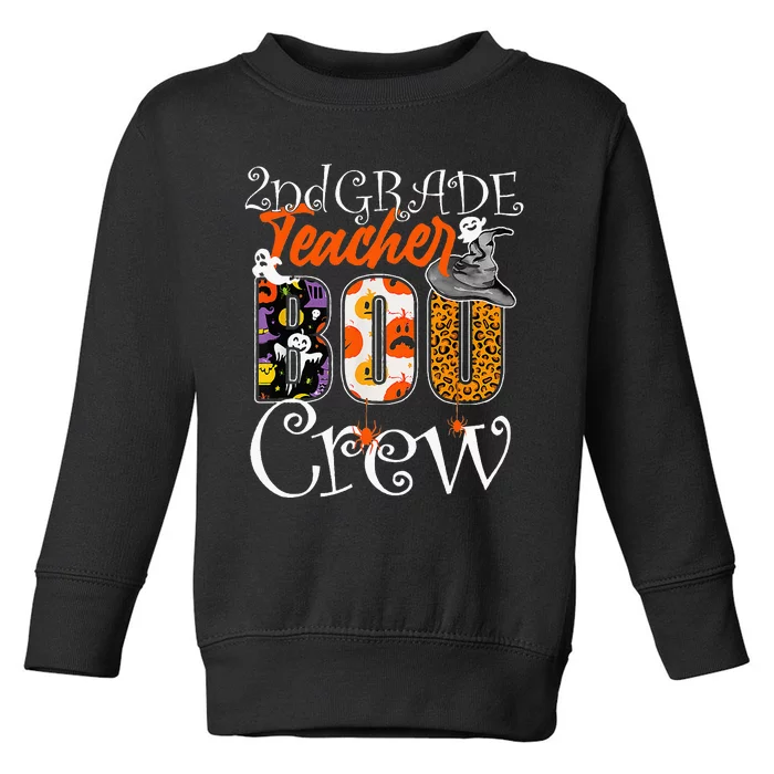 2nd Grade Teacher Boo Crew Halloween Second Grade Teacher Toddler Sweatshirt