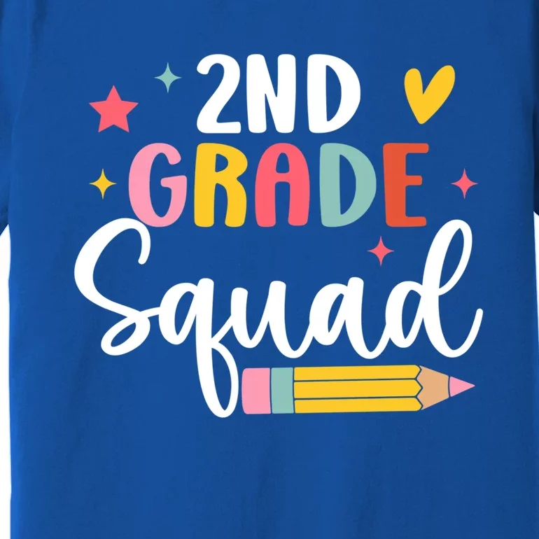 2Nd Grade Teacher Back To School Student Second Grade Squad Meaningful Gift Premium T-Shirt