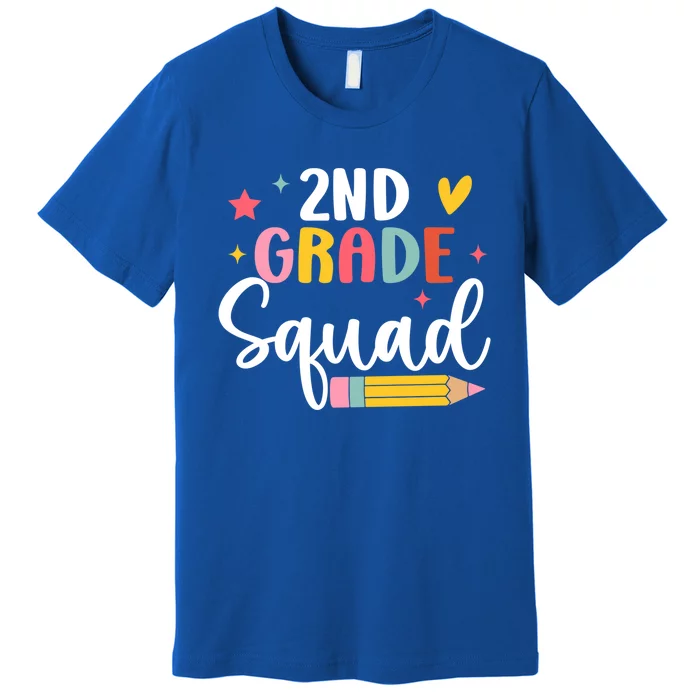 2Nd Grade Teacher Back To School Student Second Grade Squad Meaningful Gift Premium T-Shirt