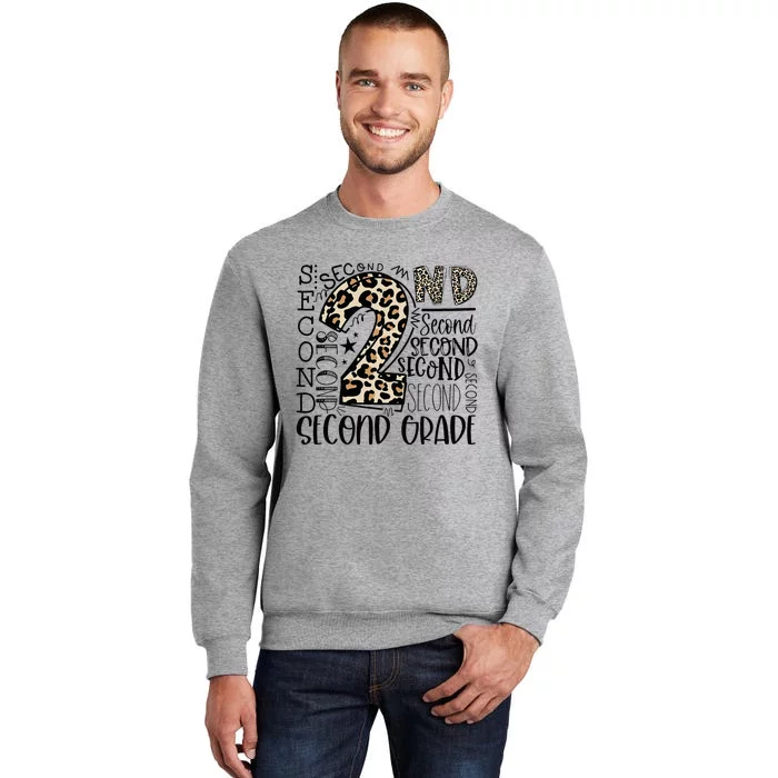 2nd Grade Typography Second Grade Teacher Back To School Tall Sweatshirt