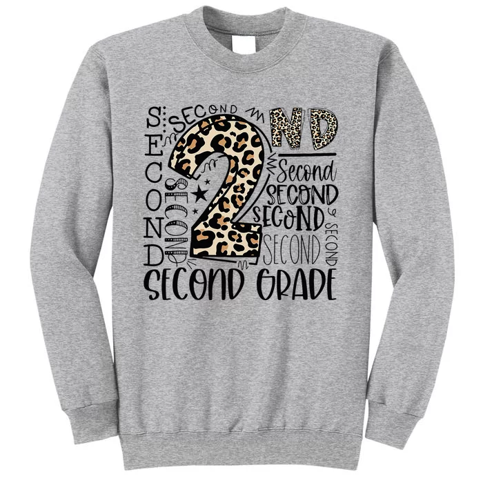 2nd Grade Typography Second Grade Teacher Back To School Tall Sweatshirt