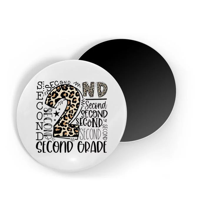 2nd Grade Typography Second Grade Teacher Back To School Magnet