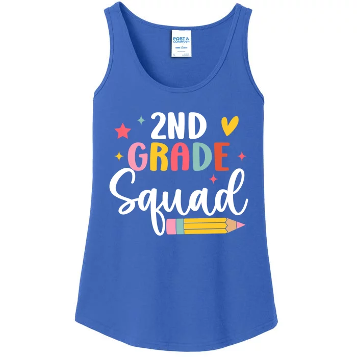 2Nd Grade Teacher Back To School Student Second Grade Squad Gift Ladies Essential Tank