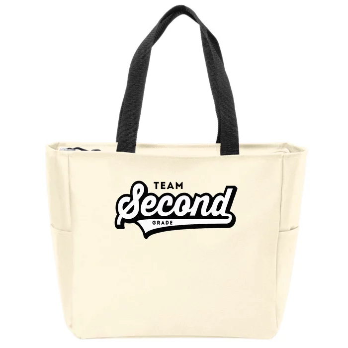 2nd Grade Team School Teacher Second Baseball Style Zip Tote Bag