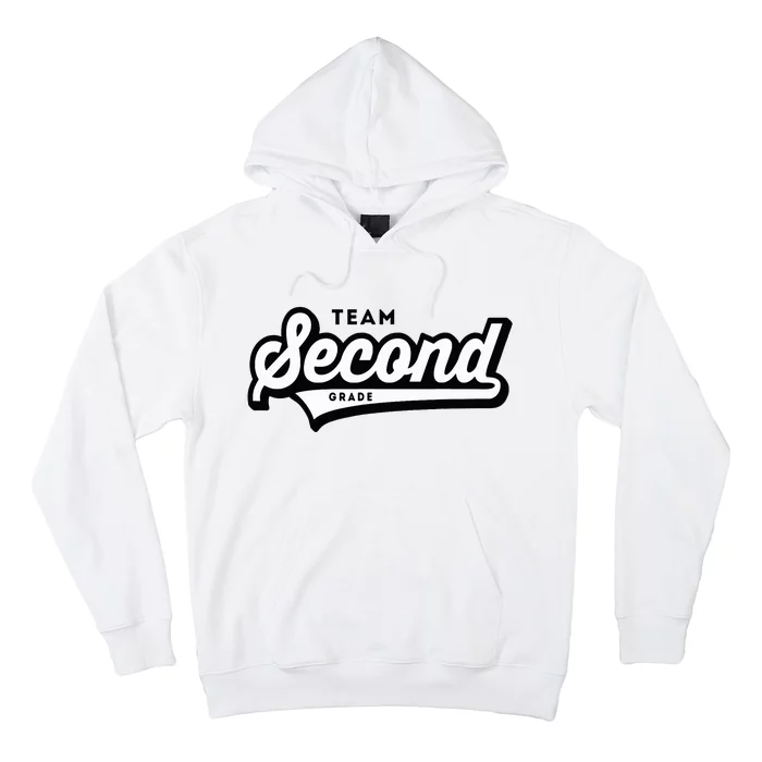 2nd Grade Team School Teacher Second Baseball Style Hoodie