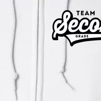 2nd Grade Team School Teacher Second Baseball Style Full Zip Hoodie