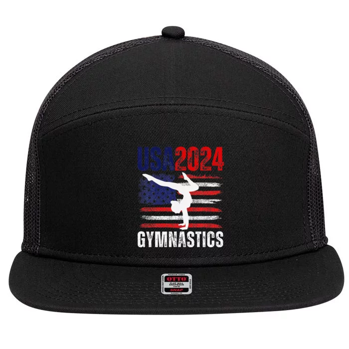 2024 Gymnastics Usa Flag 7 Panel Mesh Trucker Snapback Hat