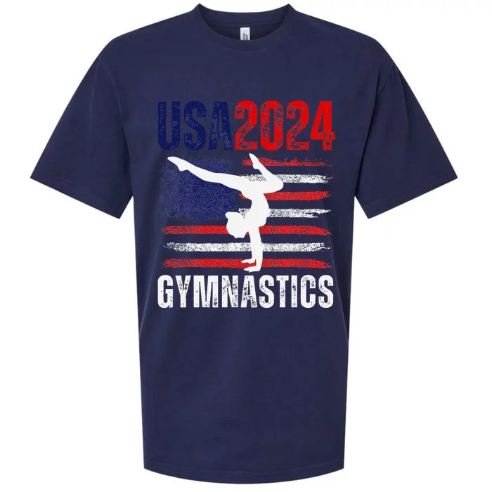 2024 Gymnastics Usa Flag Sueded Cloud Jersey T-Shirt