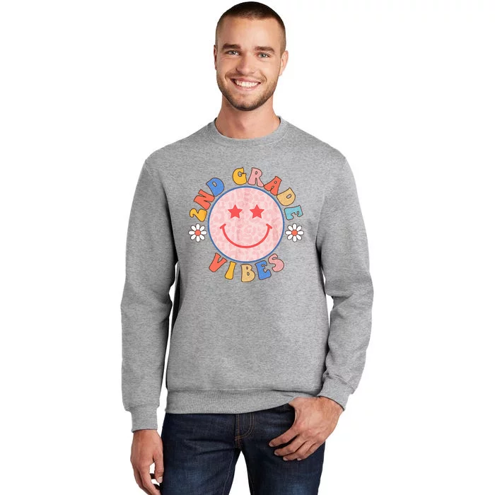 2nd Grade Vibes Back To School Funny Teacher Student Tall Sweatshirt