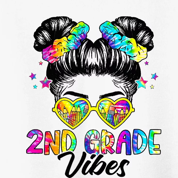 2nd Grade Vibes Messy Bun Second Grade Back To School Toddler T-Shirt