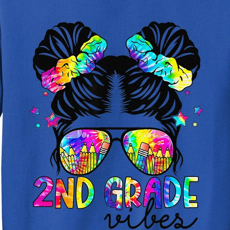 2nd Grade Vibes Messy Bun Team Second Grade Back To School Tall Sweatshirt