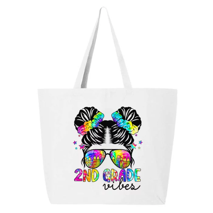 2nd Grade Vibes Messy Bun Team Second Grade Back To School 25L Jumbo Tote