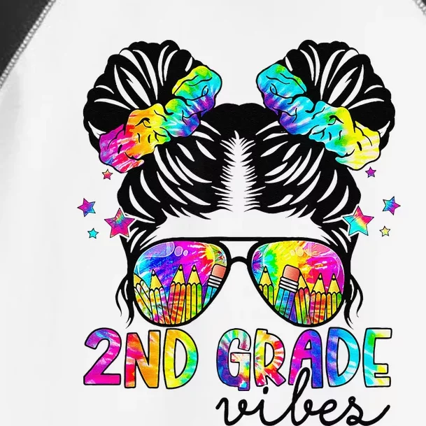 2nd Grade Vibes Messy Bun Team Second Grade Back To School Toddler Fine Jersey T-Shirt