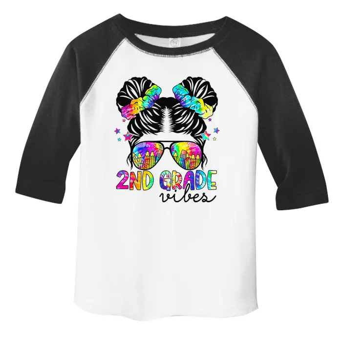 2nd Grade Vibes Messy Bun Team Second Grade Back To School Toddler Fine Jersey T-Shirt