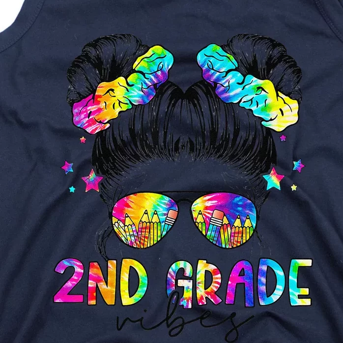 2nd Grade Vibes Messy Bun Second Grade Back To School Tank Top