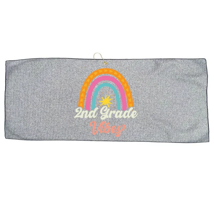 2Nd Grade Vibes 1St Day Of School Second Grade Team Gift Large Microfiber Waffle Golf Towel