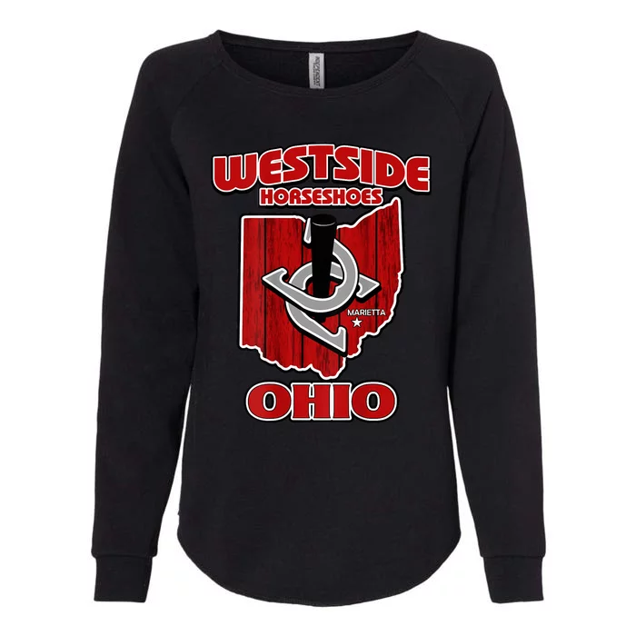 23_westside Horseshoes Marietta Womens California Wash Sweatshirt