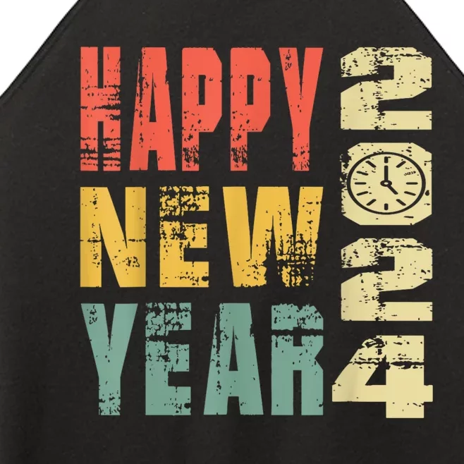 2024 Happy New Year Celebration Vintage Women’s Perfect Tri Rocker Tank