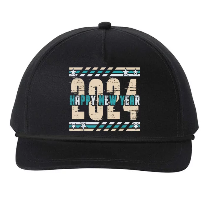 2024 Happy New Year Celebration Snapback Five-Panel Rope Hat