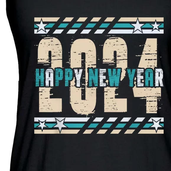 2024 Happy New Year Celebration Ladies Essential Flowy Tank