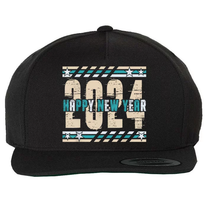 2024 Happy New Year Celebration Wool Snapback Cap