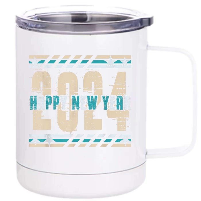 2024 Happy New Year Celebration Front & Back 12oz Stainless Steel Tumbler Cup