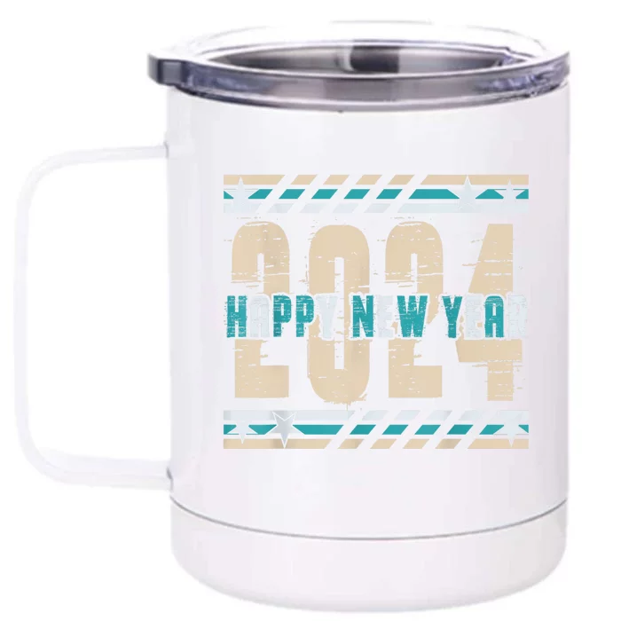 2024 Happy New Year Celebration Front & Back 12oz Stainless Steel Tumbler Cup