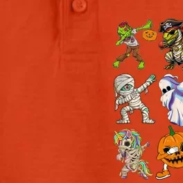 2024 Halloween Squad Dabbing Halloween Funny Gift Dry Zone Grid Performance Polo