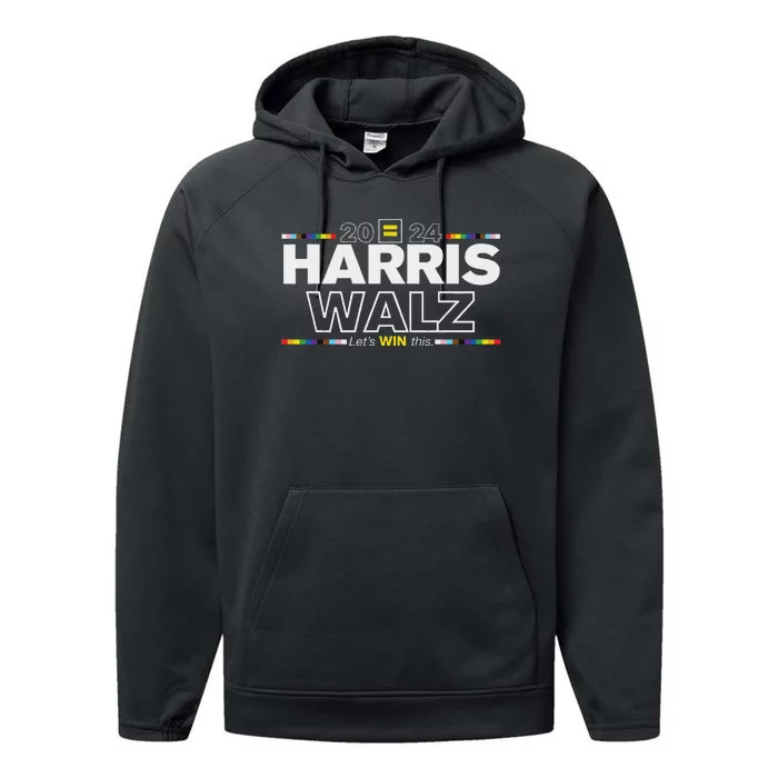 2024 Harris Waiz LetS Win This Election President 2024 Performance Fleece Hoodie