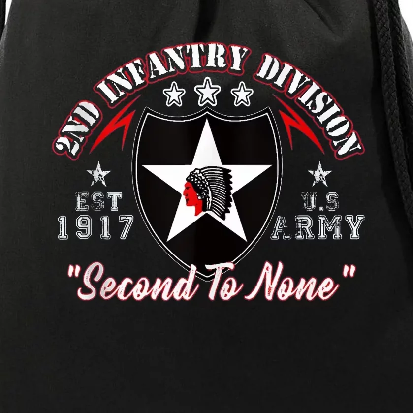 2nd Infantry Division Shirts Second To None Drawstring Bag