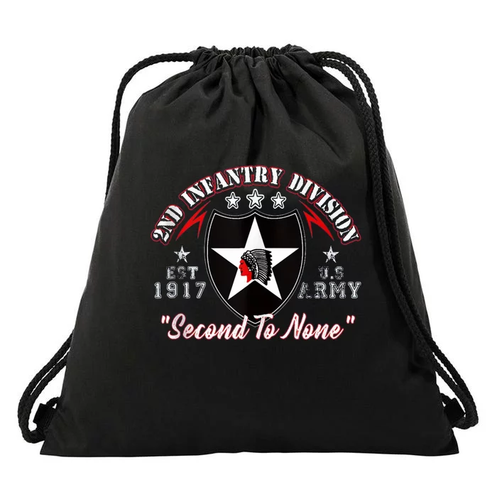 2nd Infantry Division Shirts Second To None Drawstring Bag