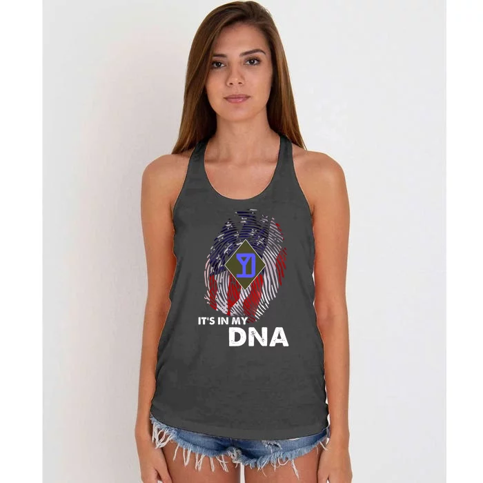 26th Infantry Division Veteran Day Soldier Military Xmas Gift Women's Knotted Racerback Tank