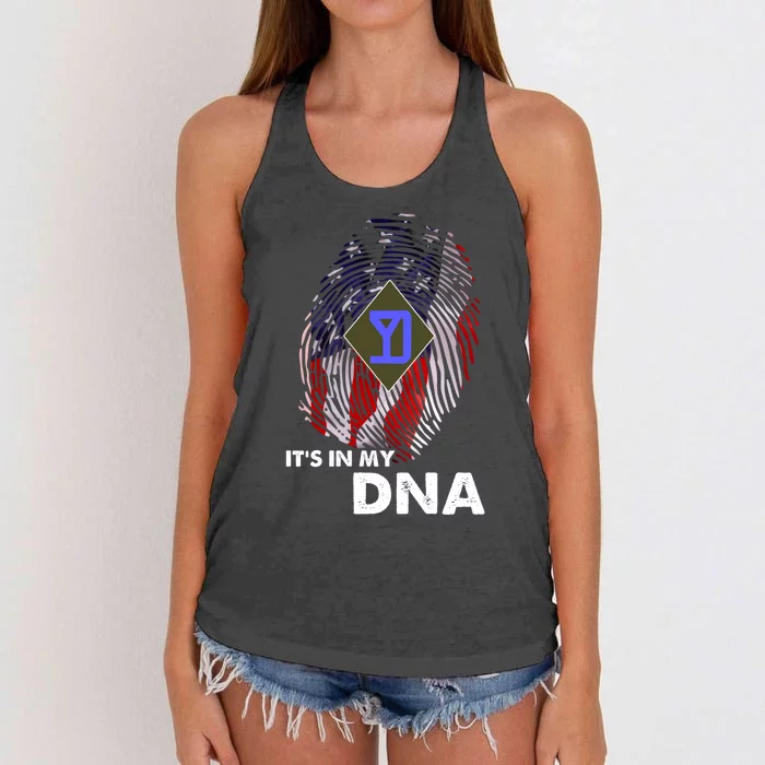 26th Infantry Division Veteran Day Soldier Military Xmas Gift Women's Knotted Racerback Tank