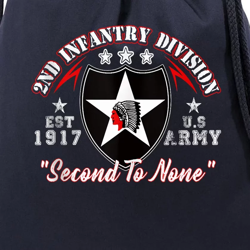 2nd Infantry Division Shirts Second To None Drawstring Bag