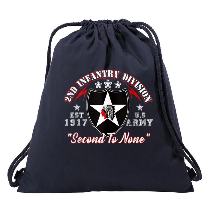 2nd Infantry Division Shirts Second To None Drawstring Bag