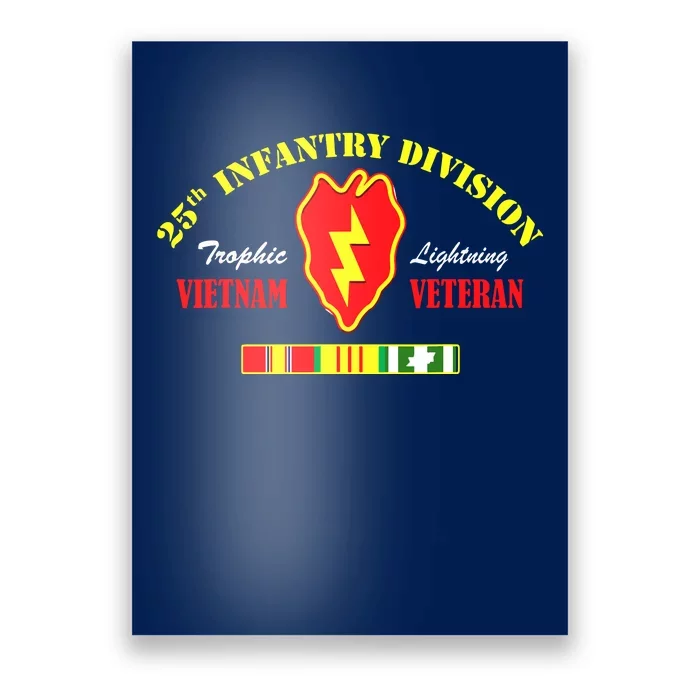 25th Infantry Division Vietnam Veteran Tropic Lightning Poster