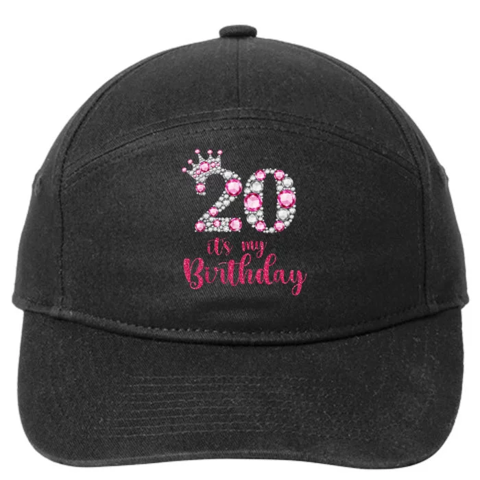 20 It's My Birthday 20th Birthday 20 Years Old Bday 7-Panel Snapback Hat