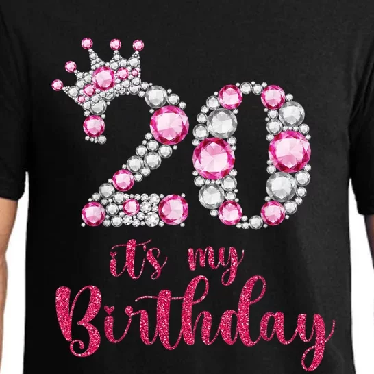 20 It's My Birthday 20th Birthday 20 Years Old Bday Pajama Set