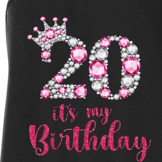 20 It's My Birthday 20th Birthday 20 Years Old Bday Women's Racerback Tank