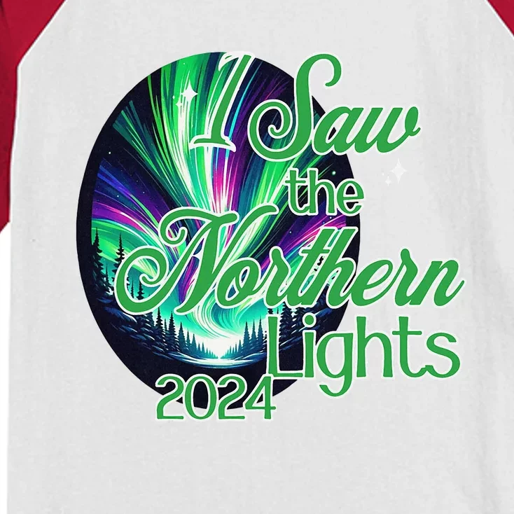 2024 I Saw The Northern Lights May 2024 Kids Colorblock Raglan Jersey