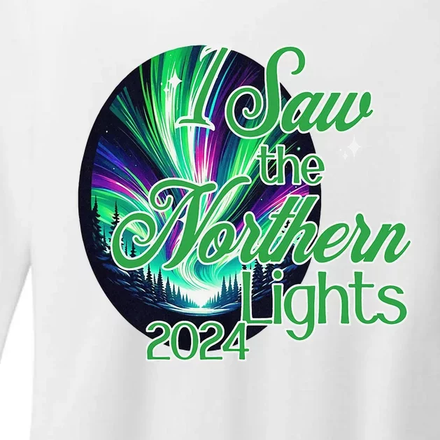 2024 I Saw The Northern Lights May 2024 Womens CVC Long Sleeve Shirt