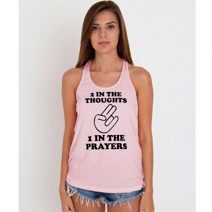 2 In The Thoughts 1 In The Prayers Women's Knotted Racerback Tank