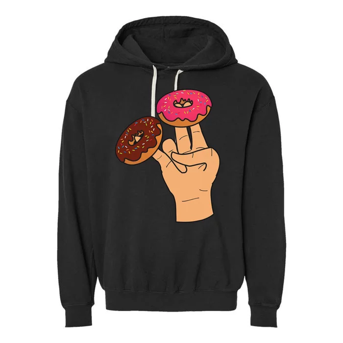 2 In The Pink 1 In The Stink Dirty Humor Donut Garment-Dyed Fleece Hoodie